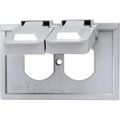 Leviton Leviton 04976-0GY Outdoor Cover Plate Gray Duplex Receptacle or Combo Device 3202611